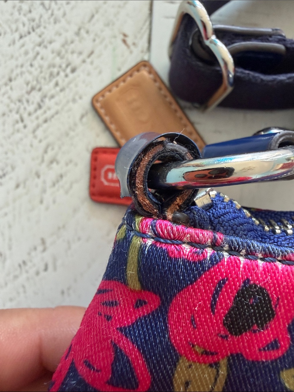 Vintage Coach Poppy Crossbody in Pink and Navy - Picture 3 of 4